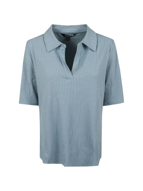 Lauren Ralph Lauren V-neck ribbed T-shirt Blue 200P10120003
