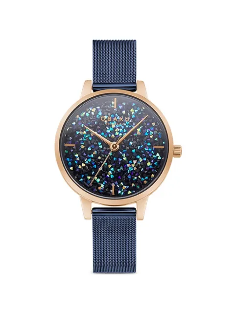 OBAKU Orion crystal-embellished 32mm watch Blue V250LXVLML