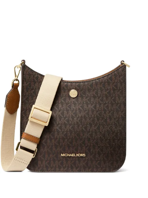 Michael Kors small Briley monogram-pattern messenger bag Brown 35S1G7BM1B