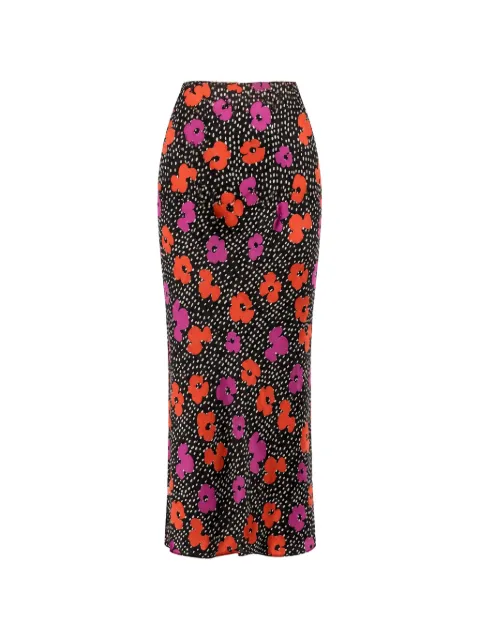 NISSA floral-print polka-dot skirt Black F16955PRINT