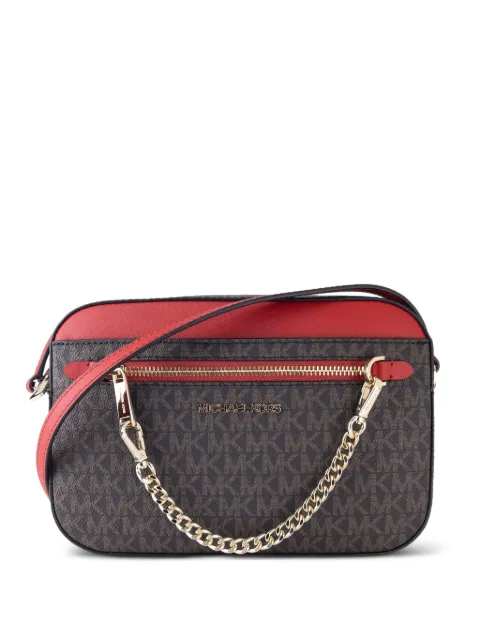 Michael Kors large Jet Set monogram-pattern cross body bag Brown 35S1GTTC9B