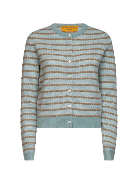 Guest In Residence striped cashmere cardigan Green W43910JM