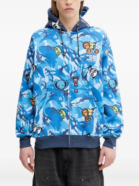 AAPE BY *A BATHING APE® Baby Milo camouflage hoodie Blue AAPSWM9796XAP