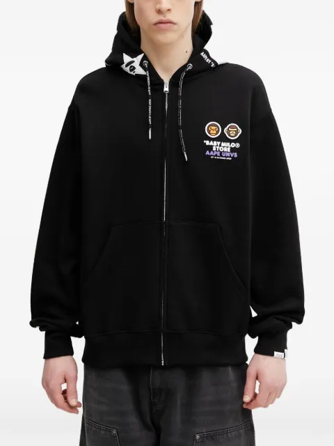 AAPE BY *A BATHING APE® x Baby Milo graphic-print hoodie Black AAPSWM9796XXP