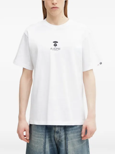 AAPE BY *A BATHING APE® logo-print cotton T-shirt White AAPTEM1841XXQ