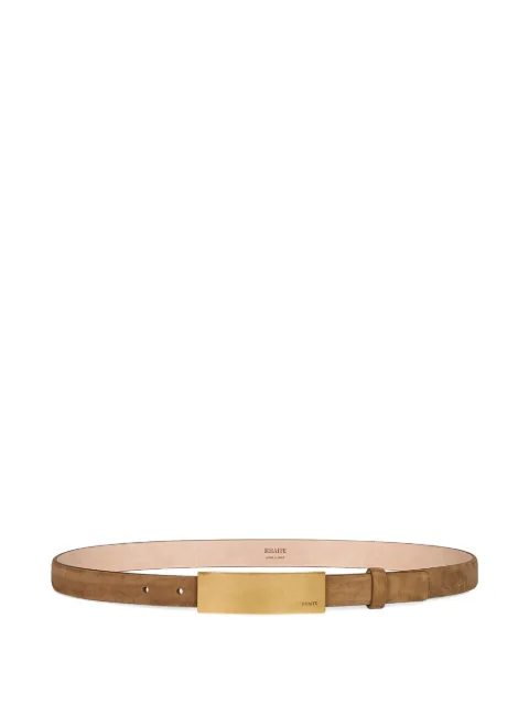 KHAITE Berlin logo-buckle leather belt Brown 101871031