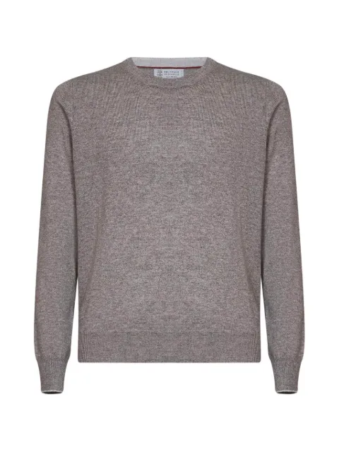 Brunello Cucinelli cashmere crew-neck sweater Grey M2200100COW55