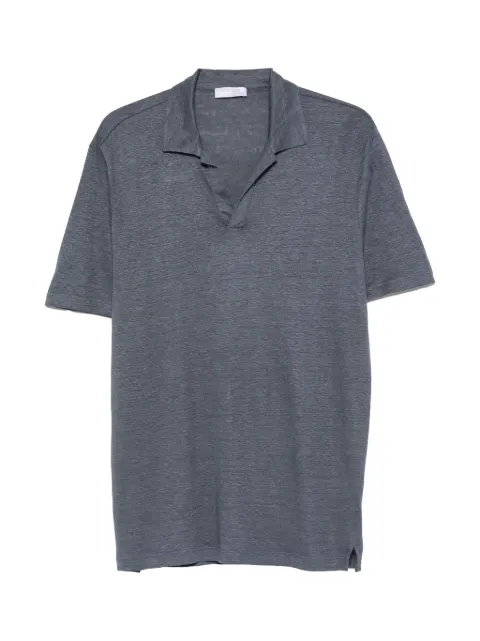 Gran Sasso short-sleeve V-neck linen T-shirt Grey 6016096800