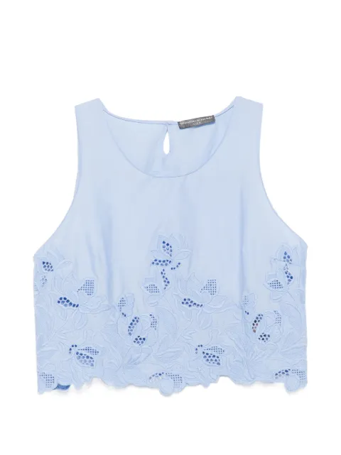 Ermanno Scervino broderie-anglaise cropped top Blue D484L304QDV