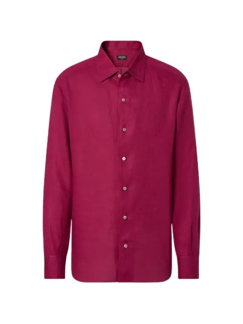Zegna Oasi linen shirt Pink UHX30A3SRO3