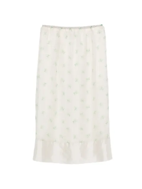 Carven floral-print midi skirt White 6261K21367