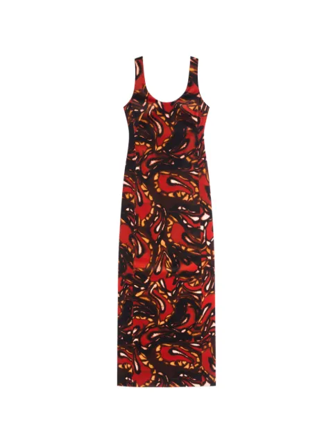 DRIES VAN NOTEN long velvet dress Red 2621310024295