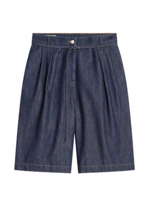 DRIES VAN NOTEN belted denim shorts Blue 2621309134401