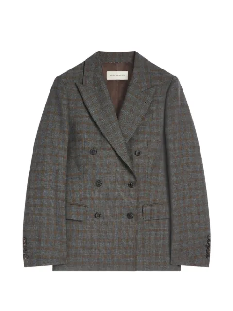 DRIES VAN NOTEN double breasted wool blazer Grey 2621304014264