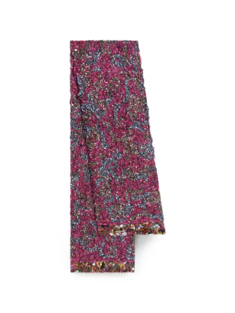 DRIES VAN NOTEN embroidered viscose scarf Pink 2621313024430