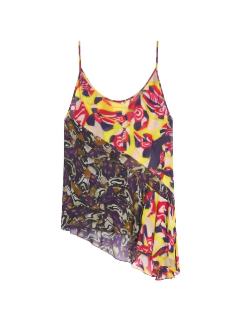 DRIES VAN NOTEN viscose slip top Yellow 2621307084002