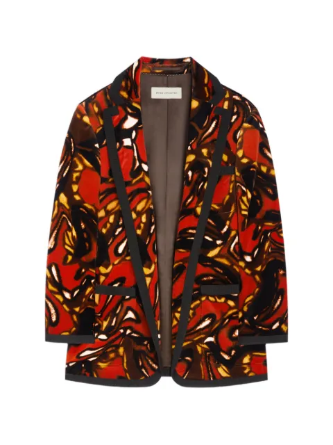 DRIES VAN NOTEN oversized velvet blazer Red 2621304034295