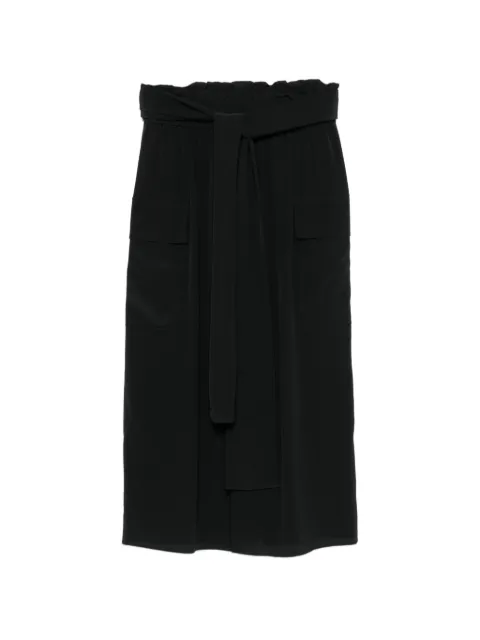 JOSEPH paperbag-waist tie-fastening midi skirt Black JF009659