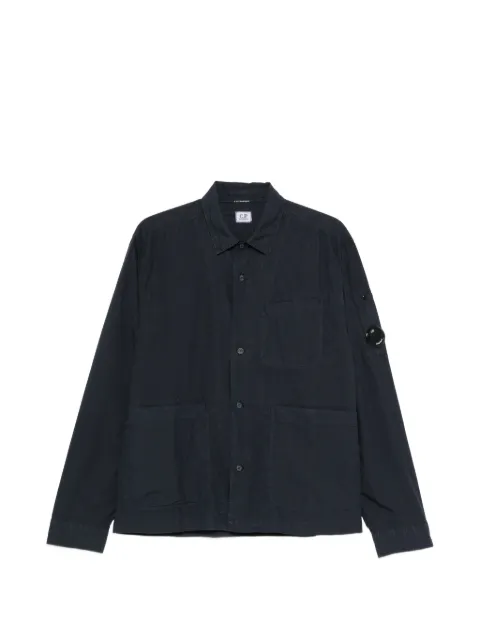 C.P. Company lens-detail button-up shirt Blue 20CMOS232A005328G888