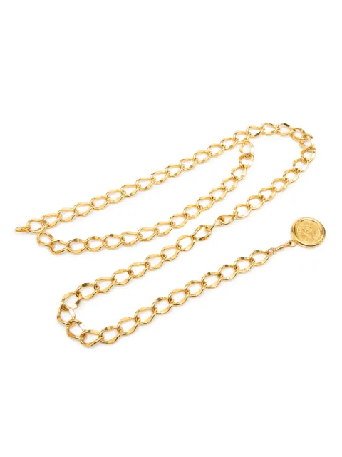 CHANEL Pre-Owned 1995 CC Gold Plated 31 Rue Cambon Medallion Chain belt Gold BEYI1SGTEWWSR6FS