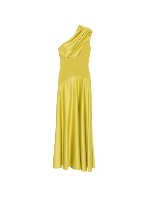 Solace London Gabriela one-shoulder maxi dress Green OS48013