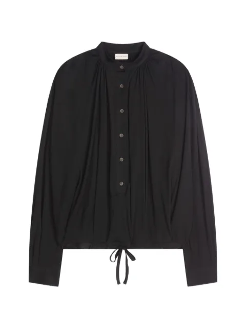 DRIES VAN NOTEN loose cotton blouse Black 2621311134607