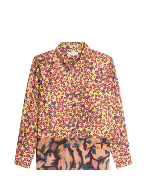 DRIES VAN NOTEN loose viscose shirt Yellow 2621307034080
