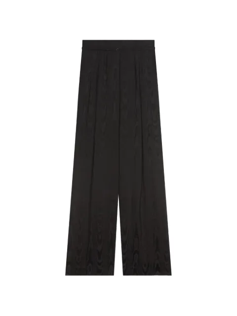 DRIES VAN NOTEN belted moiré pants Black 2621309064024