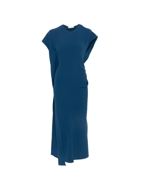 Victoria Beckham draped-detail midi dress Blue 1326WDR007380B