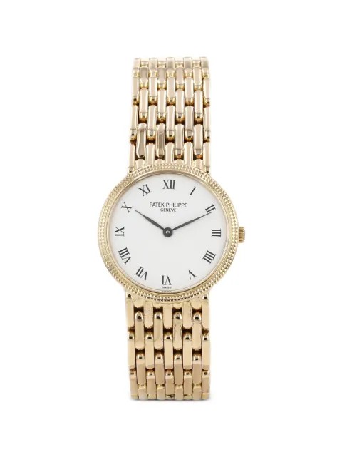Patek Philippe Pre-Owned 1990s Calatrava Clous De Paris 25mm watch White 431508