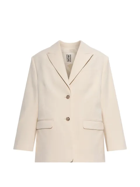 By Malene Birger Adele single-breasted peak-lapels blazer Neutrals 104057
