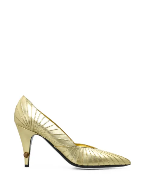 Versace Gianni pleated pumps Gold 10238371A18509