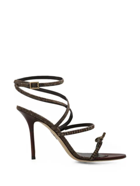DSQUARED2 Classic Check bow-detail sandals Brown HSW029801509117