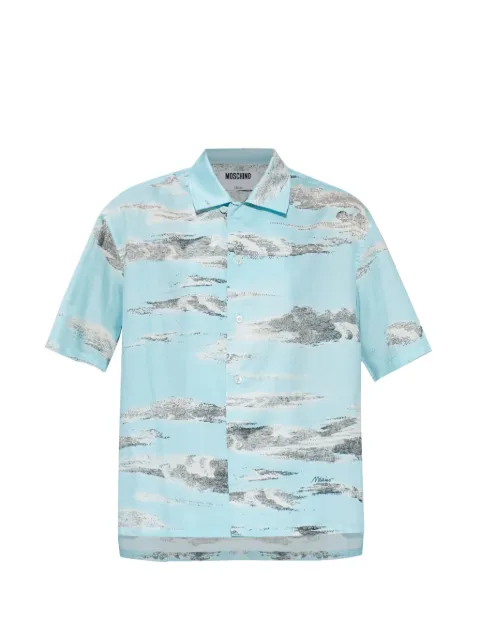 Moschino printed short-sleeve shirt Blue J02025551