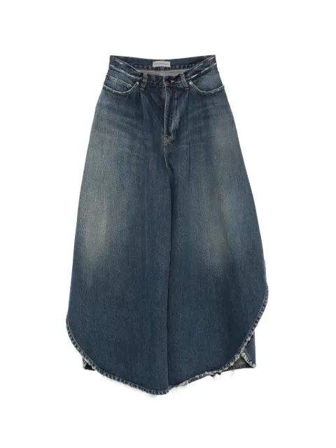 Balenciaga distressed wide-leg jeans Blue 872218TRW61
