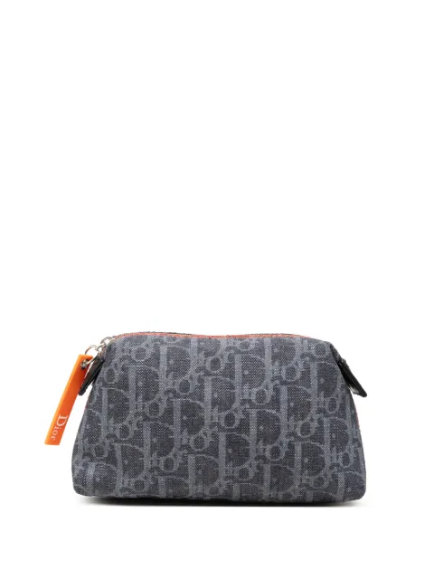 Christian Dior Pre-Owned 2006 Oblique Denim Flight Cosmetic pouch Blue 9TV7EF9F1NVSXF8B