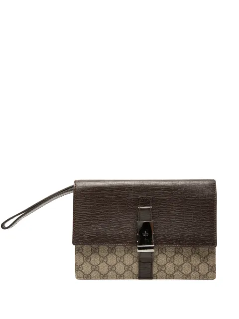 Gucci Pre-Owned 2000-2015 GG Supreme clutch bag Neutrals 16BTHVYHQA6L3Z2N