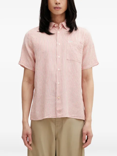 Barbour Deerpark striped short-sleeve shirt Red MSH5282