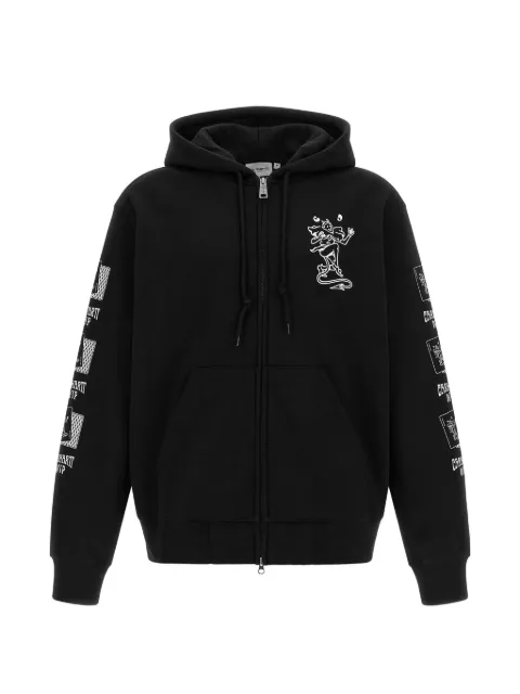 Carhartt WIP graphic-print zip-up hoodie Black I036915