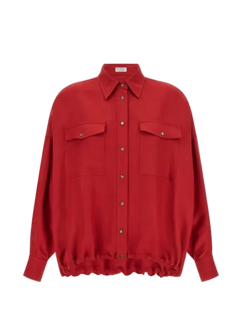 Brunello Cucinelli pocket-detail shirt Red MH126NE416C9053