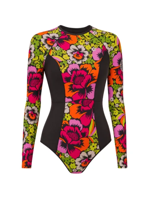 Rip Curl Mirage floral-print long-sleeve swimsuit Black 1A5WRV