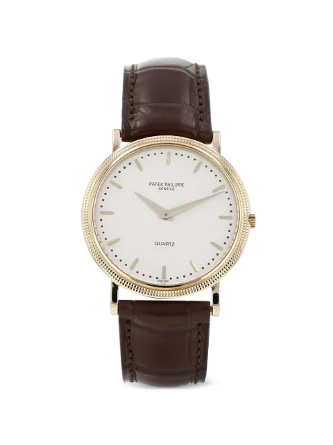 Patek Philippe Pre-Owned 1980 Calatrava Clous de Paris 33mm watch White 430903