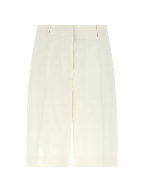 TOTEME pleat-detail tailored shorts White 263WRB0455FB0475116