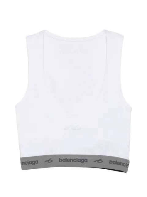 Balenciaga logo-print sports bra White A0023QTUVN7