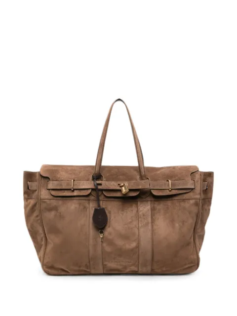 Brunello Cucinelli Explorer suede travel bag Brown MBDLB2847