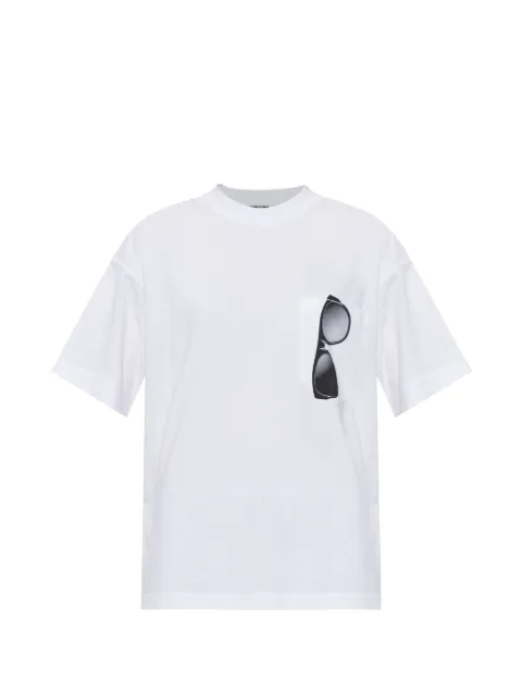 Moschino sunglasses-print-detail short-sleeve T-shirt White J07175541