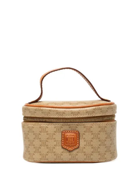 Celine Pre-Owned 1996 Mini Macadam Coated Canvas vanity bag Neutrals LH1SESSOXVMEMRNL