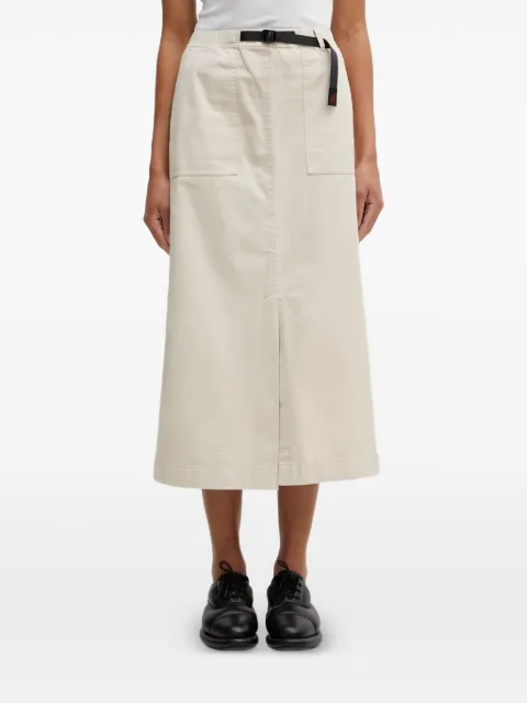Gramicci belted-waist patch-pocket midi skirt Neutrals G3SWSK069