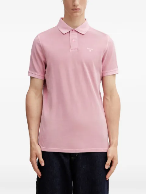Barbour logo-embroidered polo shirt Pink MML1535