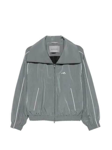 Balenciaga logo-print high-neck lighweight jacket Grey A0029ZTPQ38